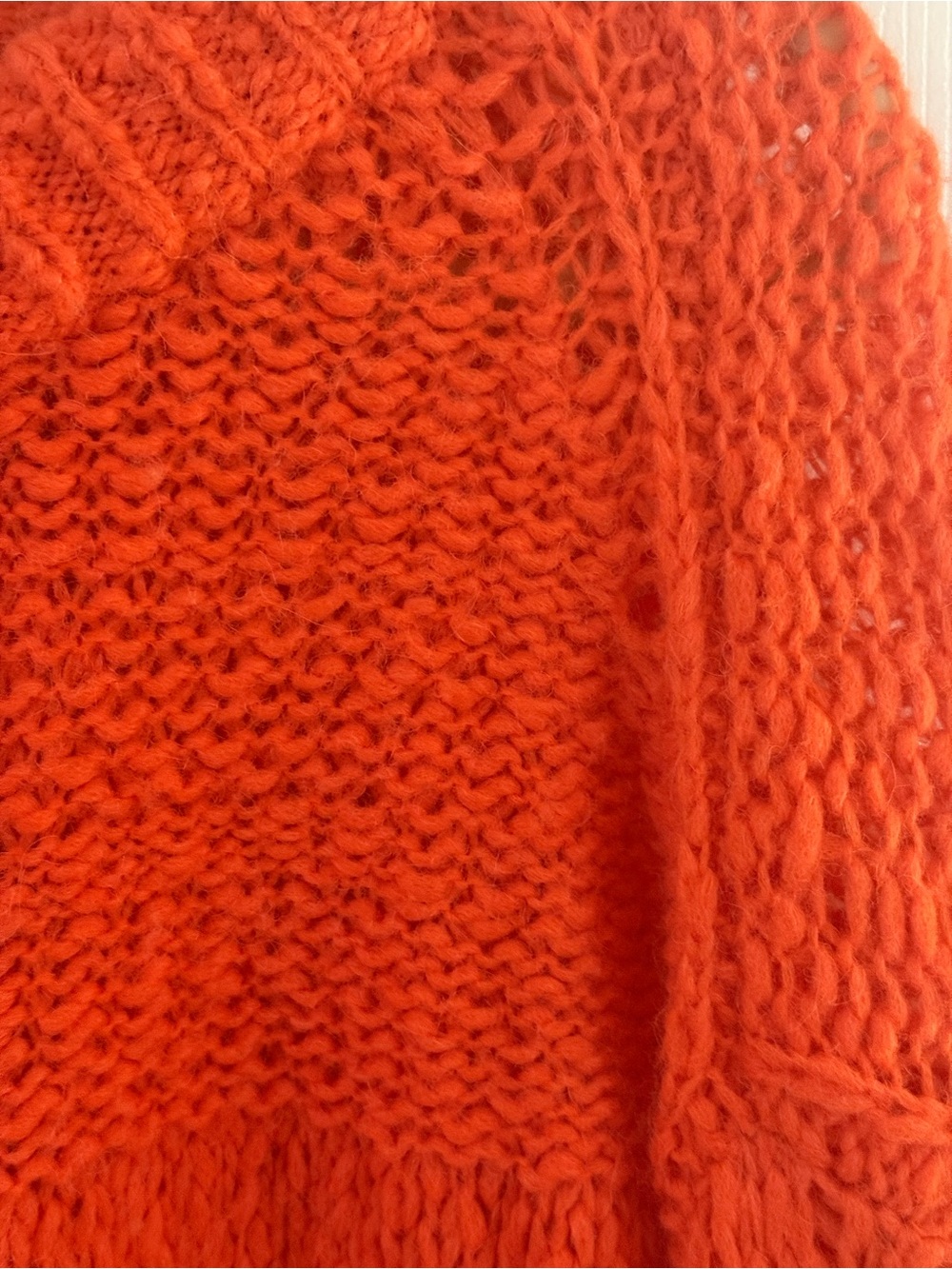 Everlane Bright Orange Lofty-Knit Button Cardigan - Picture 12 of 12